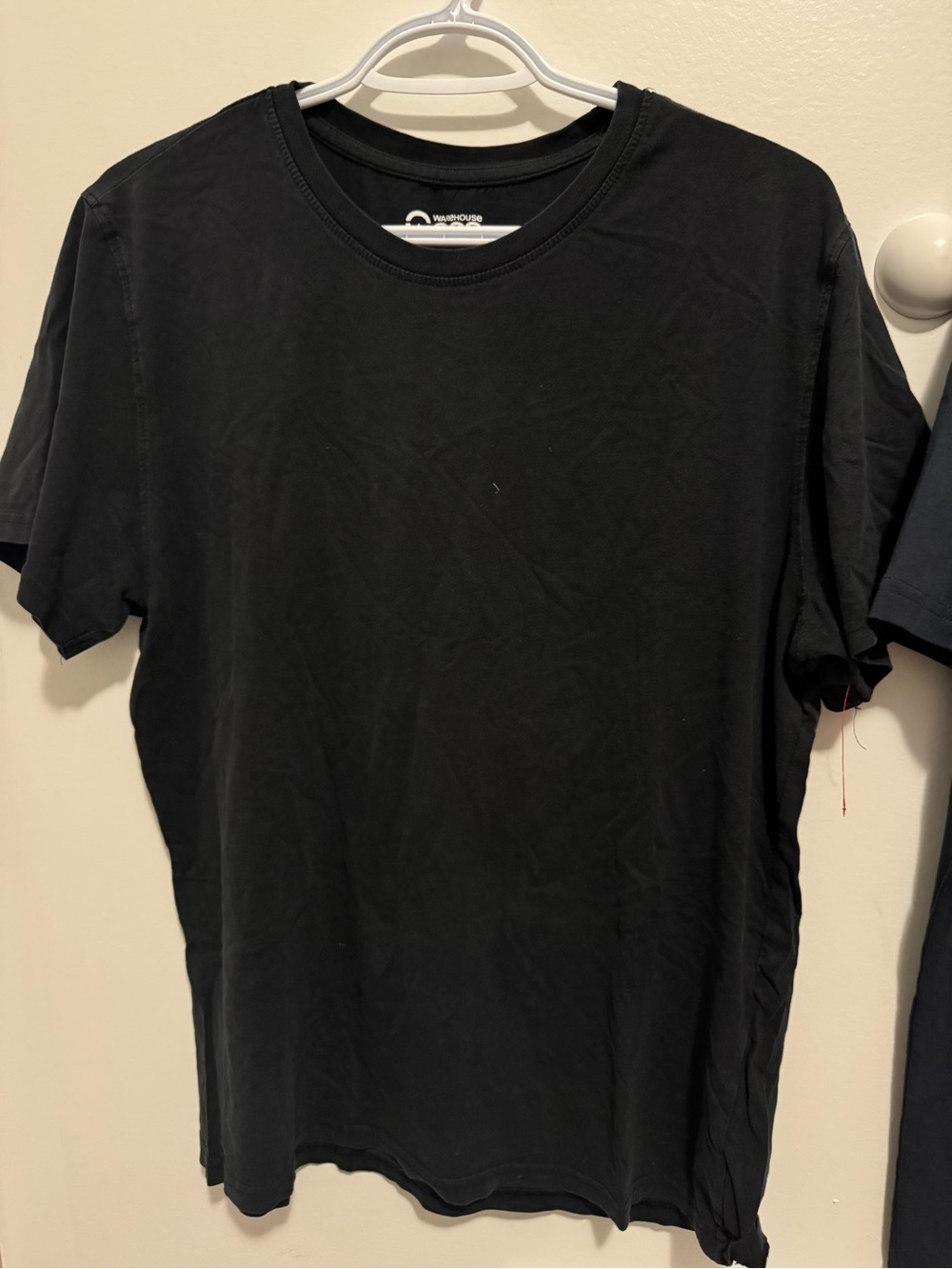 Warehouse Black Short Sleeve Crew Neck T‑Shirt
